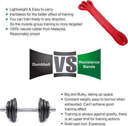 Resistance Bands, Pull up Assist Bands - Workout Bands, Eexercise Bands, Long Resistance Bands Set for Working Out, Fitness, Training, Physical Therapy for Men Women - Green