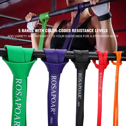 Resistance Bands, Pull up Assist Bands - Workout Bands, Eexercise Bands, Long Resistance Bands Set for Working Out, Fitness, Training, Physical Therapy for Men Women - Green